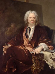 Portret van Louis Galloche (1670-1761) 1734